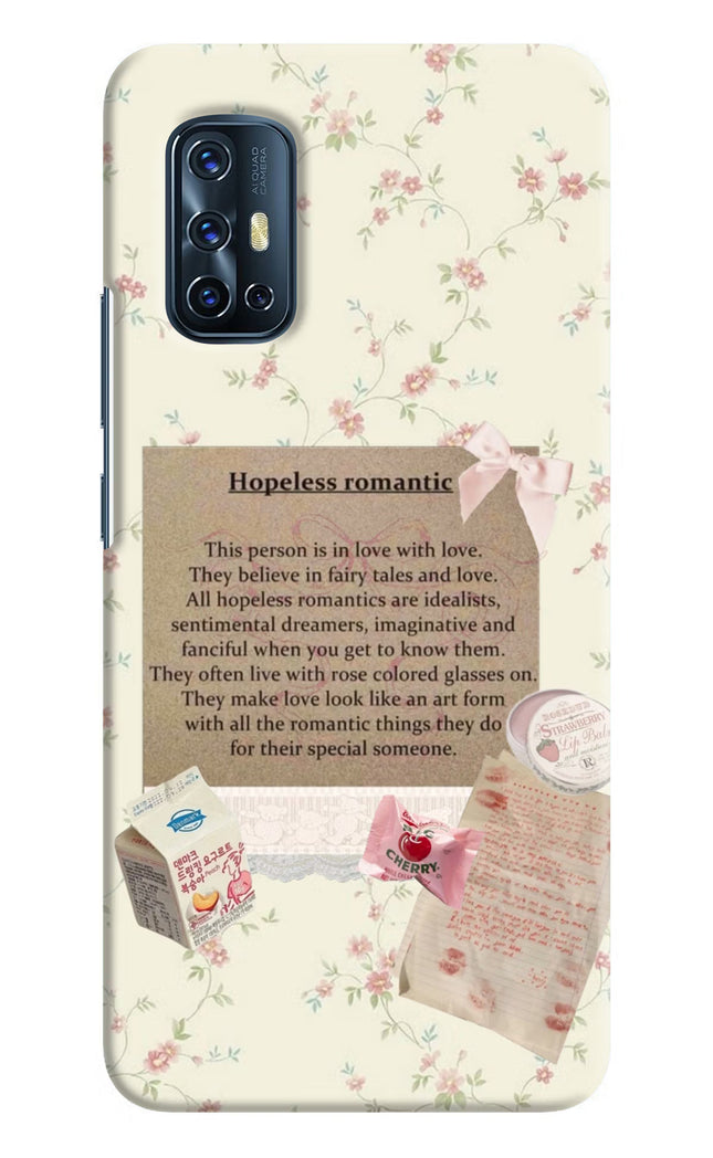 Hopeless Romantic Vivo V17 Hard Case Back Cover by Casekaro