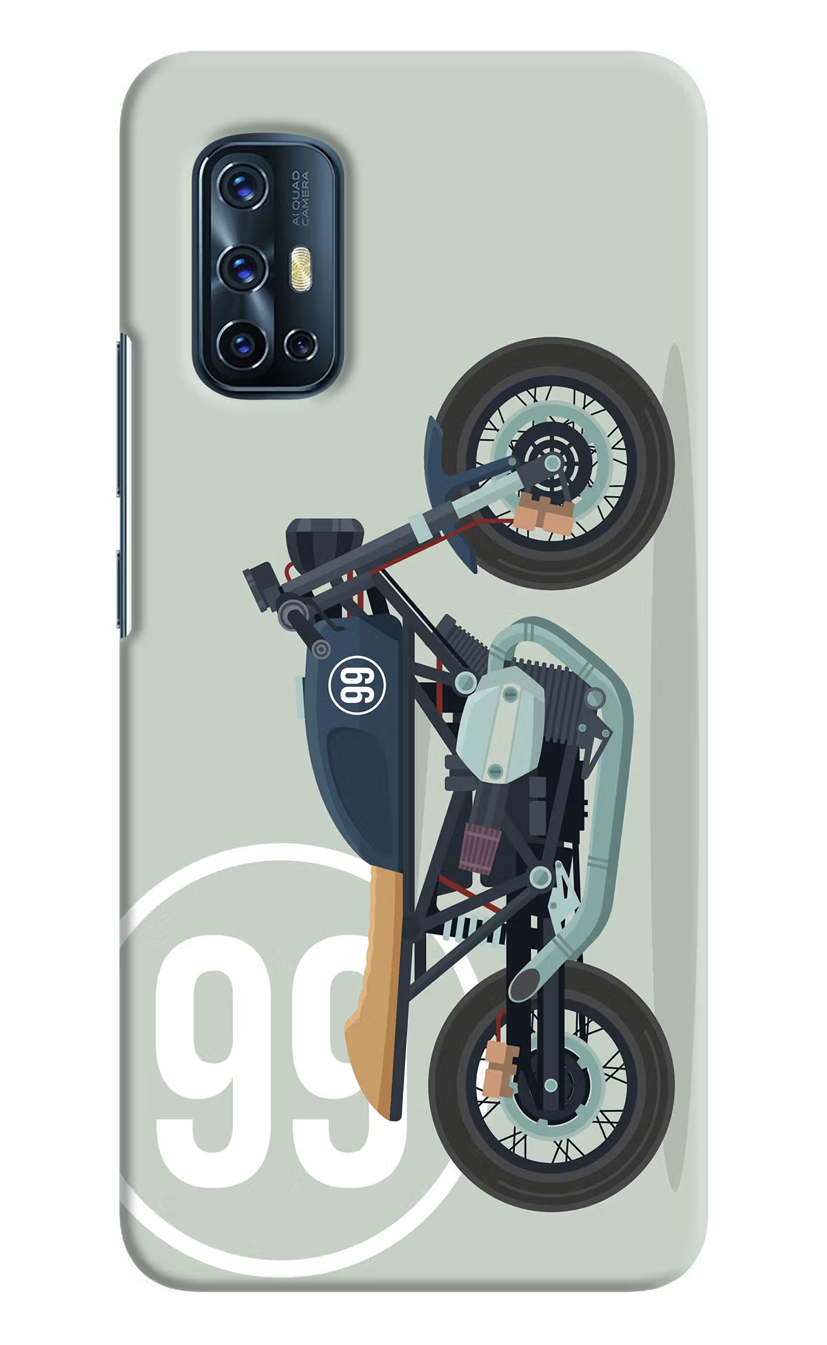 Classic Cafe Racer 99 Vivo V17 Hard Case Back Cover by Casekaro