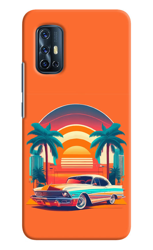 Palm Drive 80s Vivo V17 Hard Case Back Cover by Casekaro