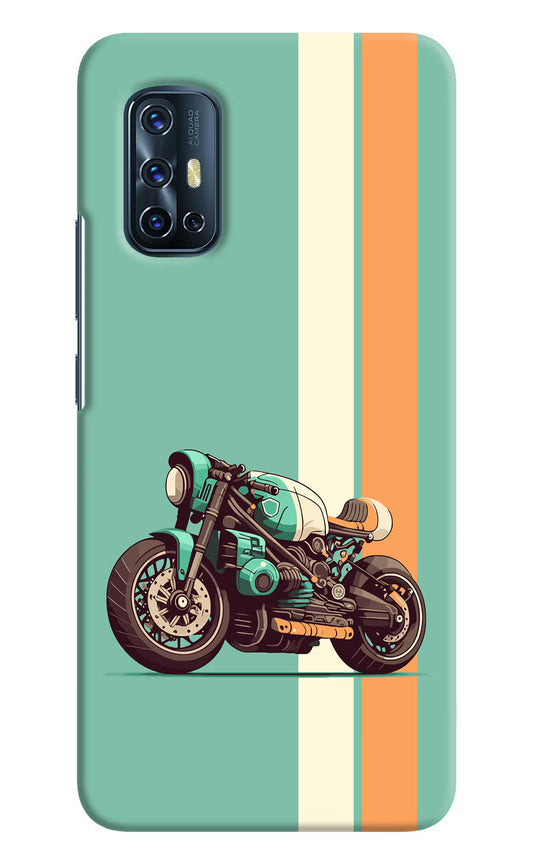 Striped Moto Drift Vivo V17 Hard Case Back Cover by Casekaro