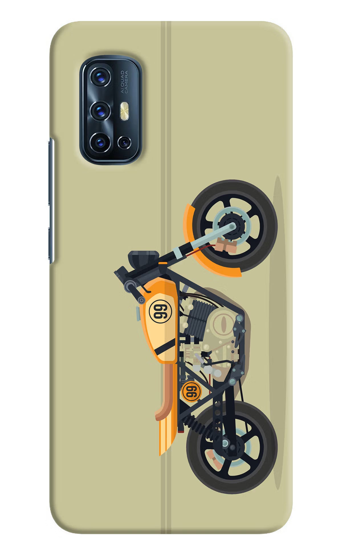 Vertical Speedster Vivo V17 Hard Case Back Cover by Casekaro
