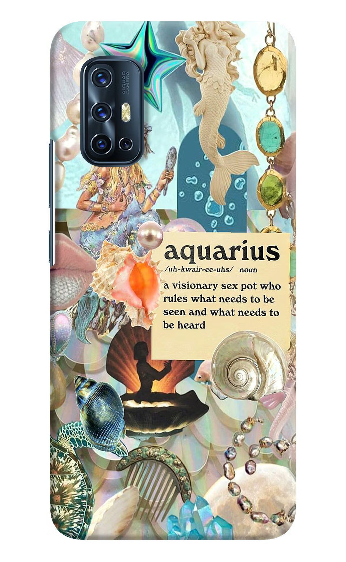 Aquarius Zodiac Vivo V17 Hard Case Back Cover by Casekaro