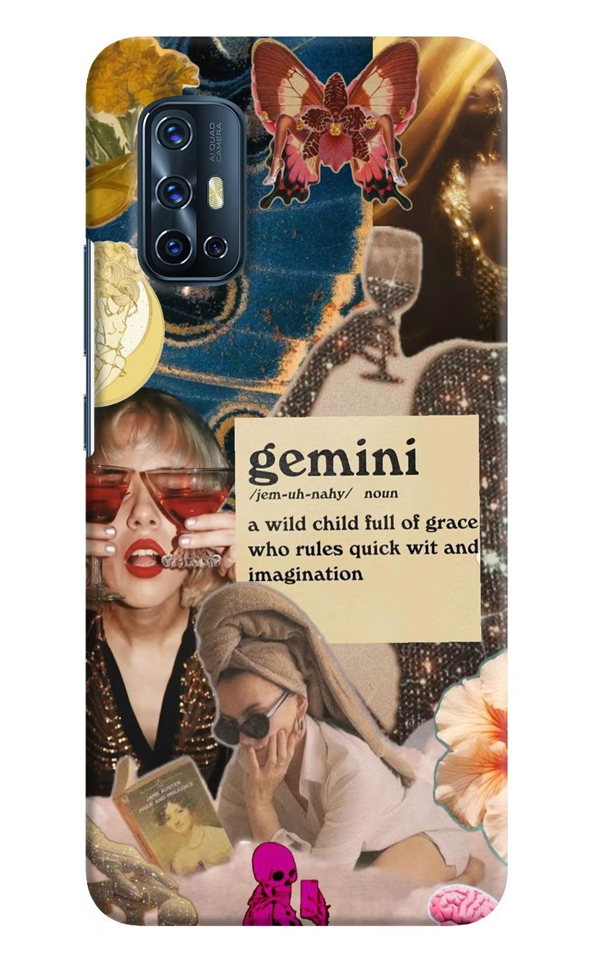 Gemini Zodiac Vivo V17 Hard Case Back Cover by Casekaro
