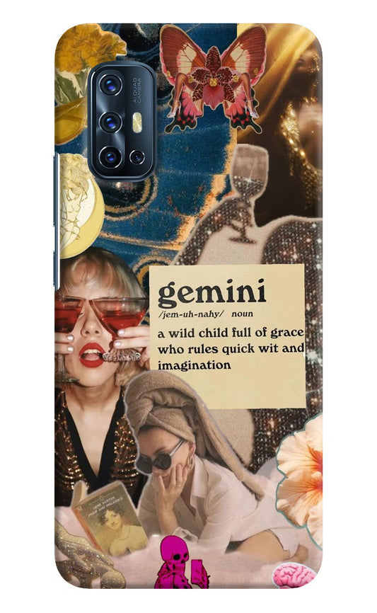 Gemini Zodiac Vivo V17 Hard Case Back Cover by Casekaro