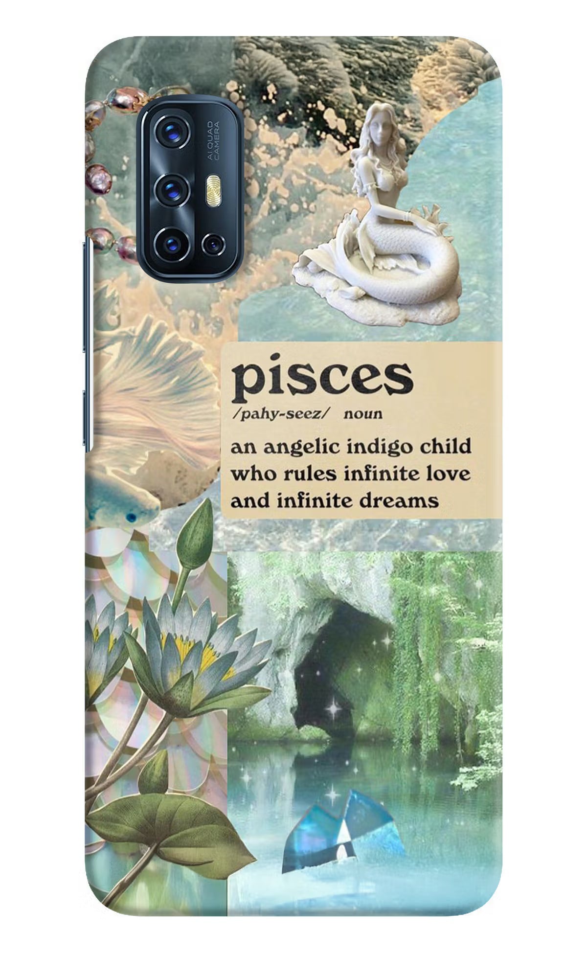 Pisces Zodiac Vivo V17 Hard Case Back Cover by Casekaro