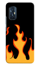 Fired Up – Black Vivo V17 Hard Case Back Cover by Casekaro