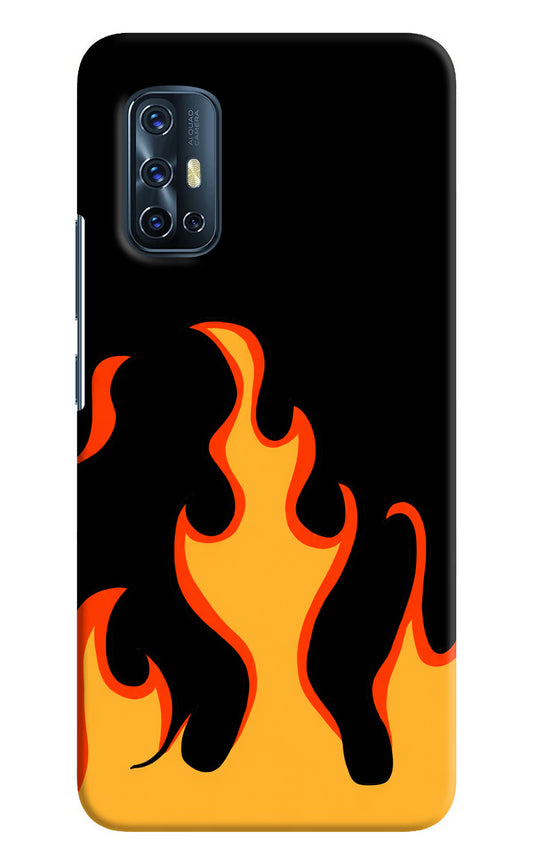 Fired Up – Black Vivo V17 Hard Case Back Cover by Casekaro