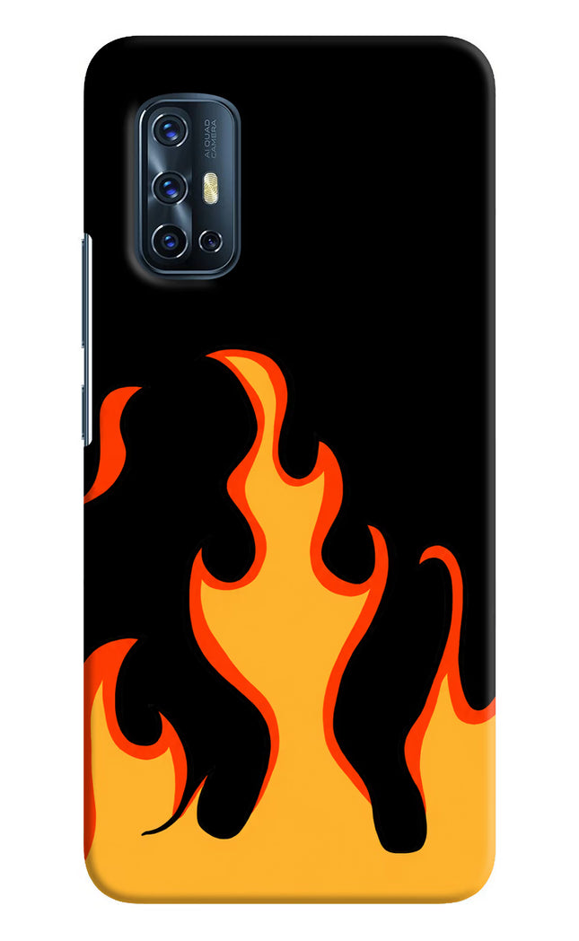 Fired Up – Black Vivo V17 Hard Case Back Cover by Casekaro