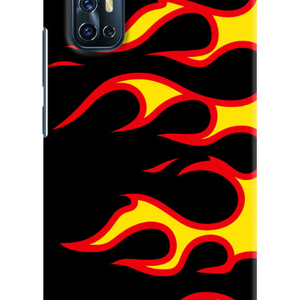 Side Sweep Flames Vivo V17 Hard Case Back Cover by Casekaro