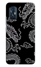 Twin Dragons Vivo V17 Hard Case Back Cover by Casekaro