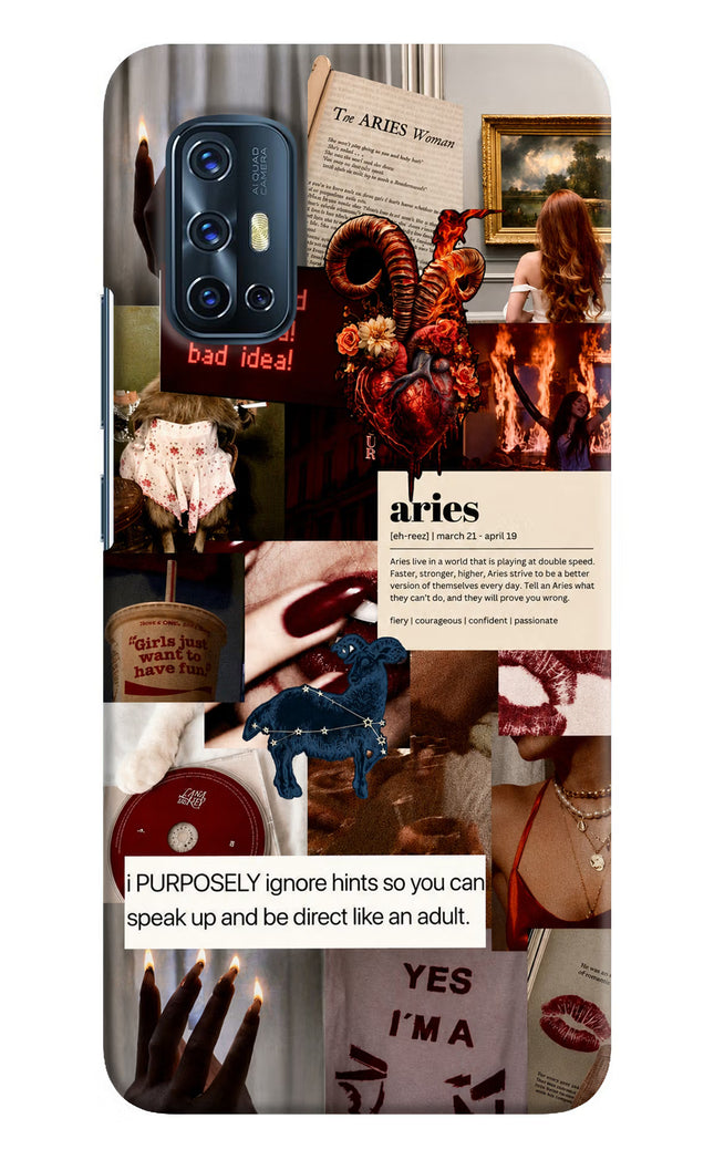 Zodiac Aries Vivo V17 Hard Case Back Cover by Casekaro
