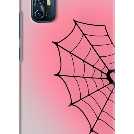 Pink Web Vivo V17 Hard Case Back Cover by Casekaro