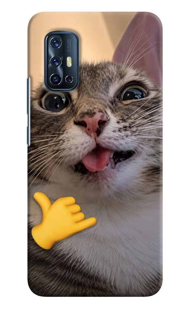 Silly Cat Call Vivo V17 Hard Case Back Cover by Casekaro