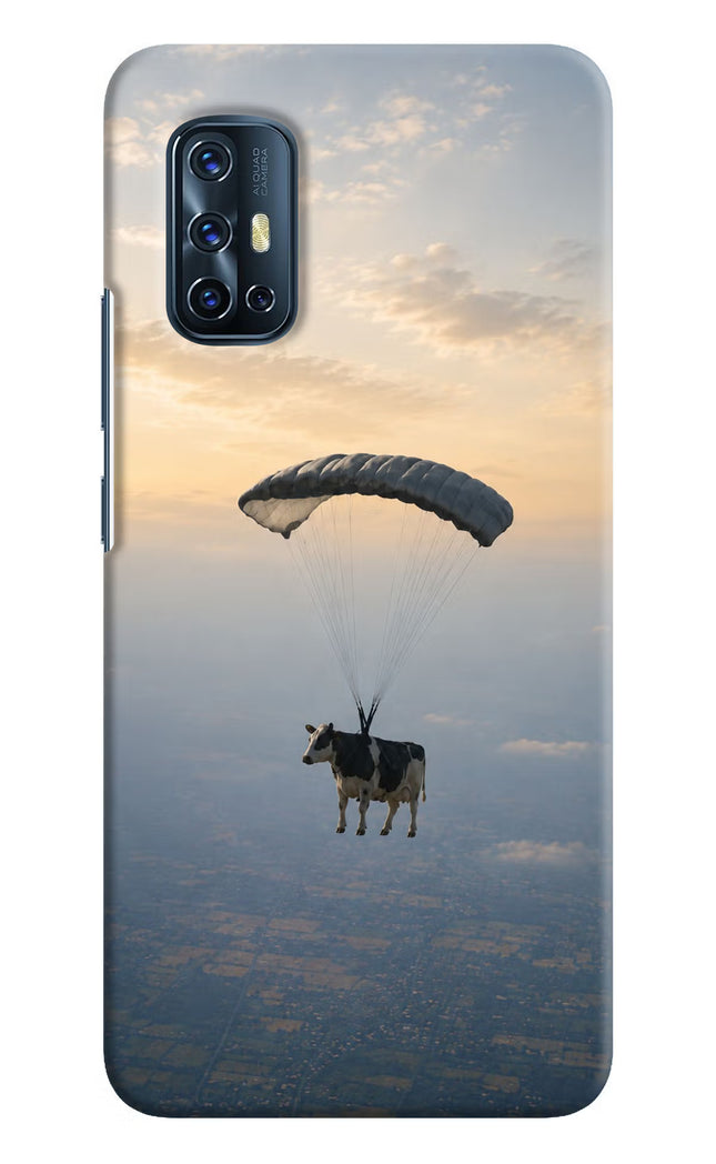 Skydiving Cow Vivo V17 Hard Case Back Cover by Casekaro
