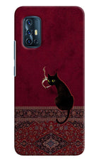 Midnight Cat Vivo V17 Hard Case Back Cover by Casekaro