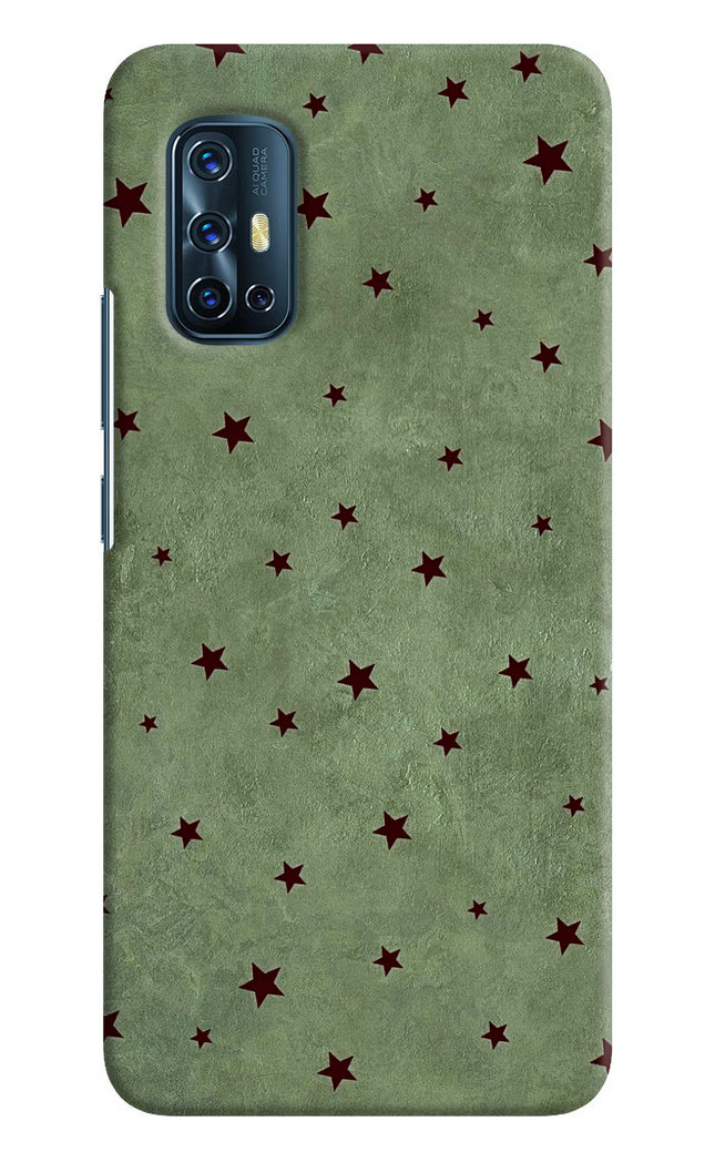 Green Stars Vivo V17 Hard Case Back Cover by Casekaro