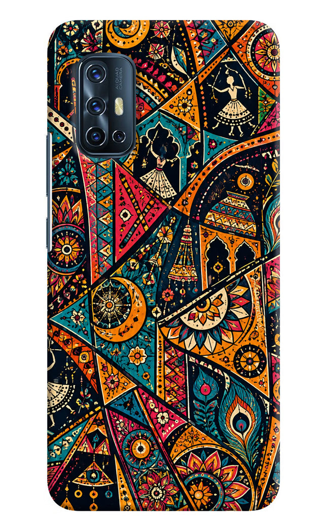 Folk Print Vivo V17 Hard Case Back Cover by Casekaro