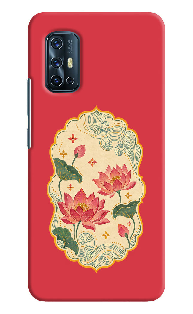 Pink Lotus Vivo V17 Hard Case Back Cover by Casekaro