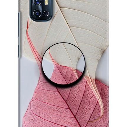 White Pink Leaf Vivo V17 Pop Case by Casekaro