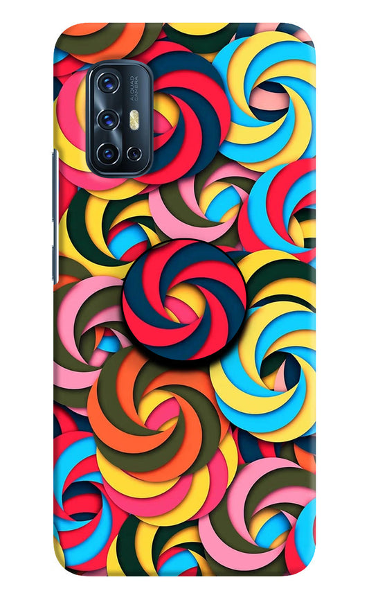 Spiral Pattern Vivo V17 Pop Case by Casekaro