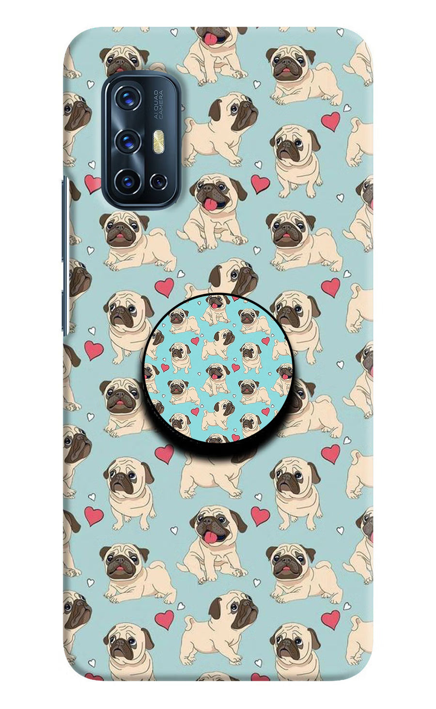 Pug Dog Vivo V17 Pop Case, Hard case