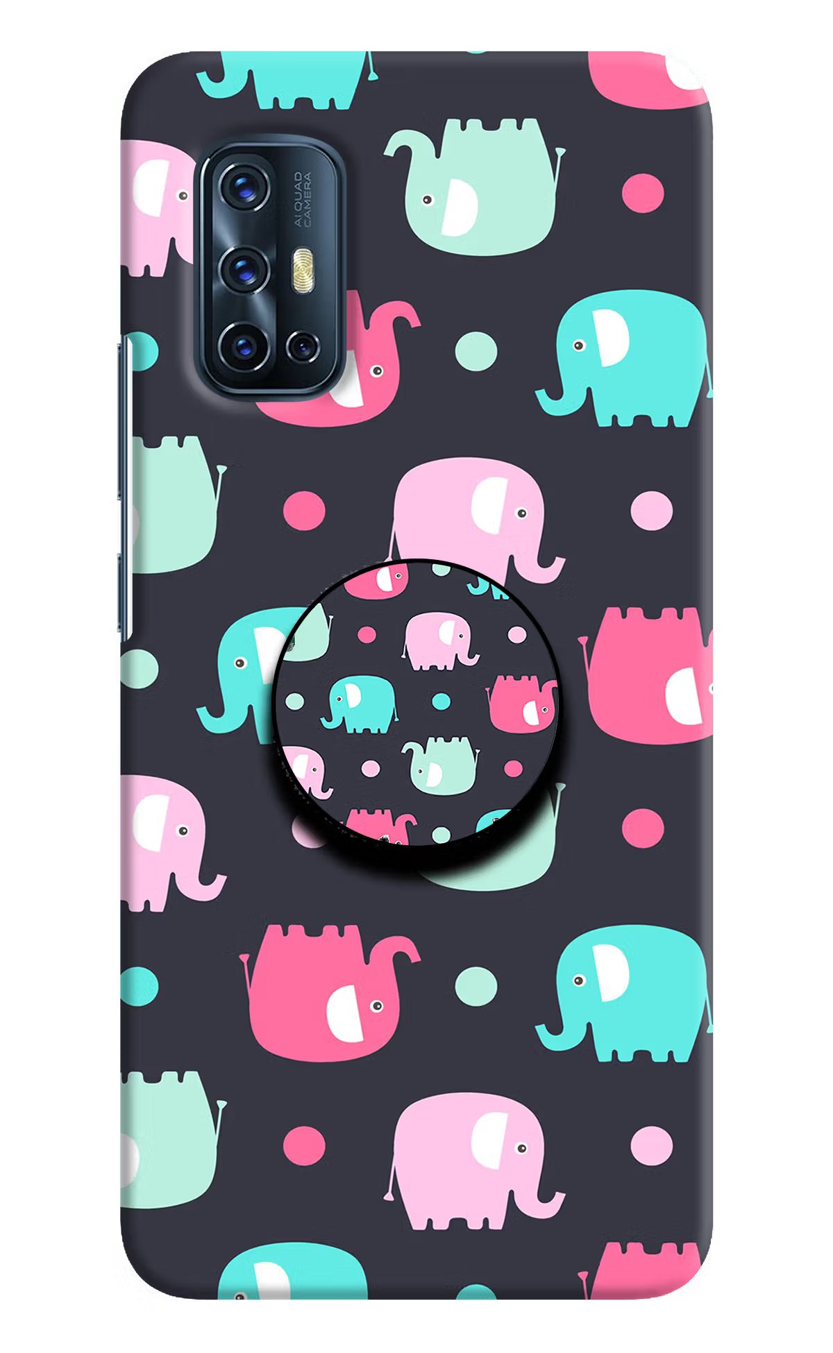 Baby Elephants Vivo V17 Pop Case by Casekaro