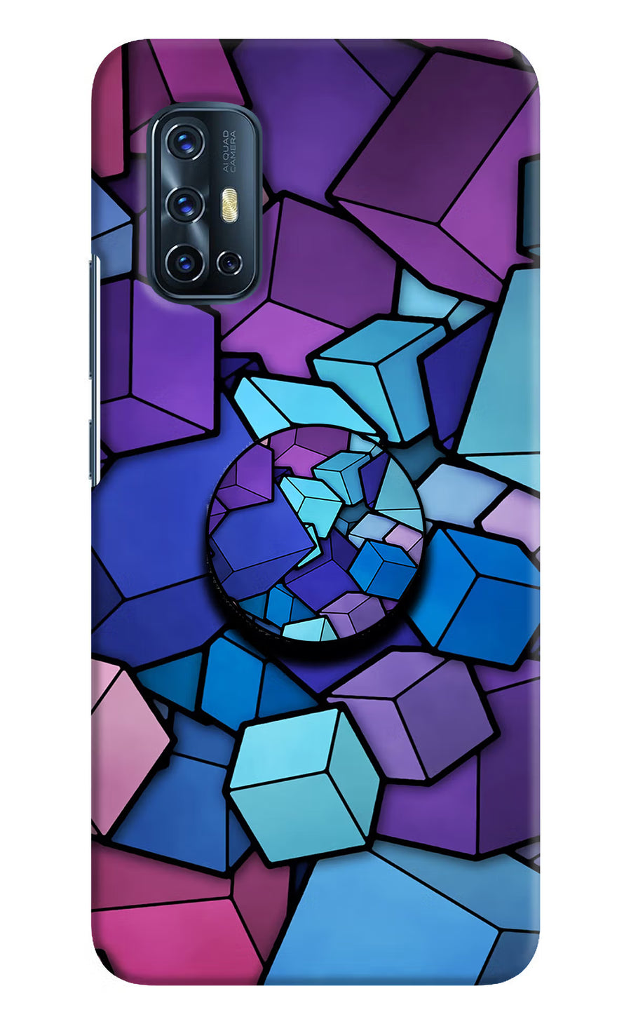 Cubic Abstract Vivo V17 Pop Case, Hard case