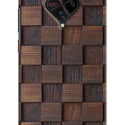 Wooden Cube Design Vivo S1 Pro Hard Case Back Cover by Casekaro