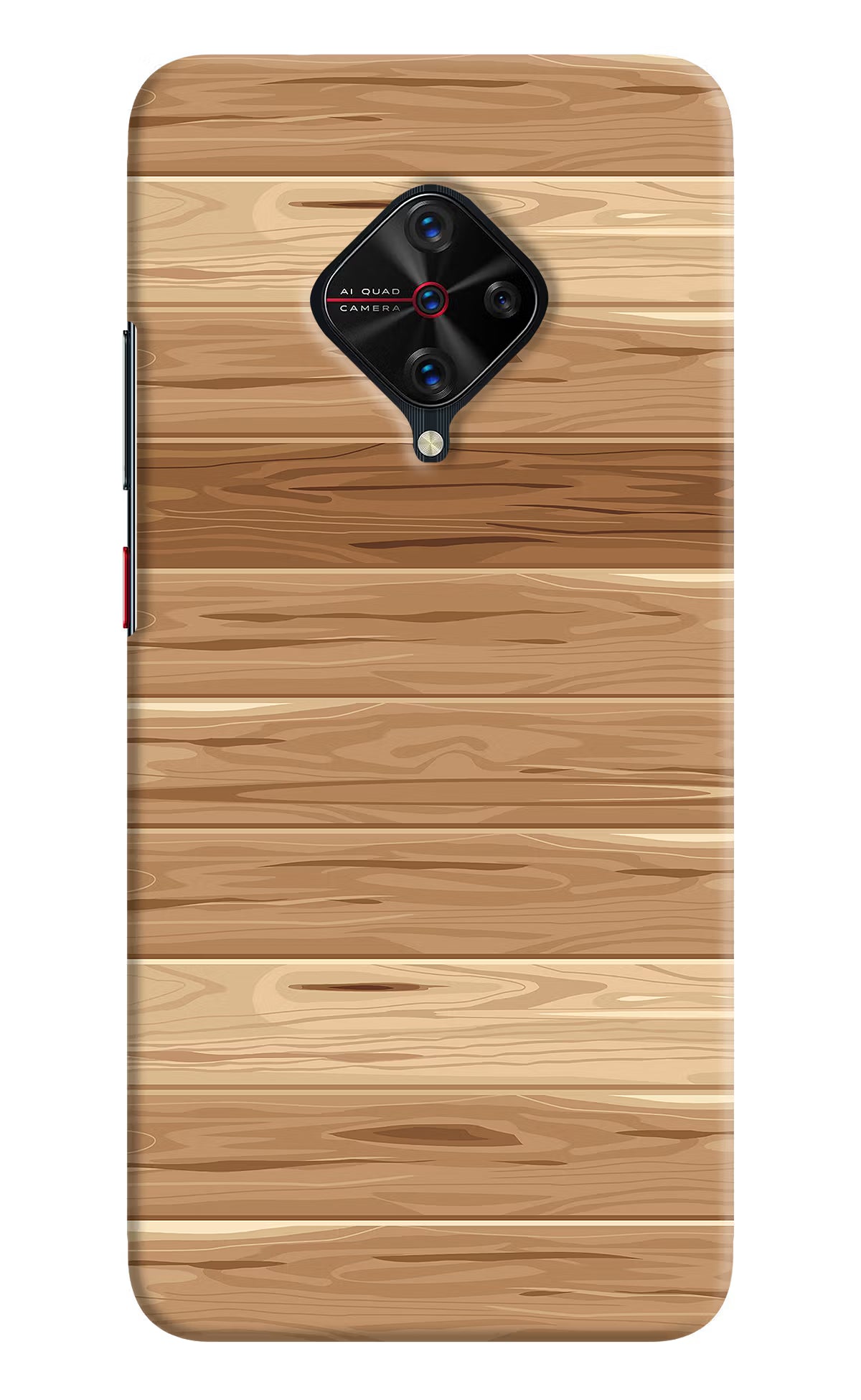 Wooden Vector Vivo S1 Pro Hard Case Back Cover by Casekaro