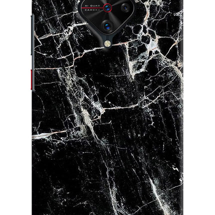Black Marble Texture Vivo S1 Pro Hard Case Back Cover by Casekaro