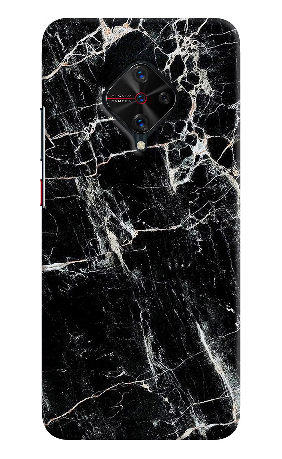 Black Marble Texture Vivo S1 Pro Back Cover, Hard case