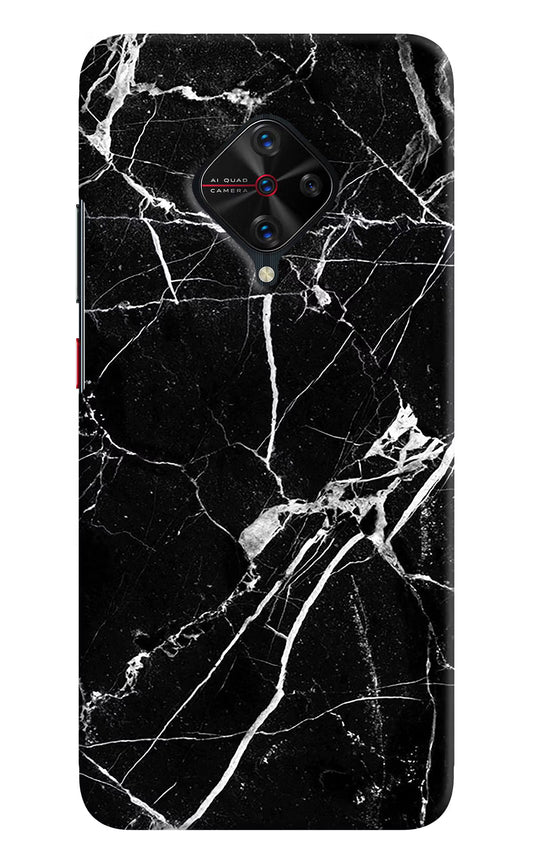 Black Marble Pattern Vivo S1 Pro Hard Case Back Cover by Casekaro