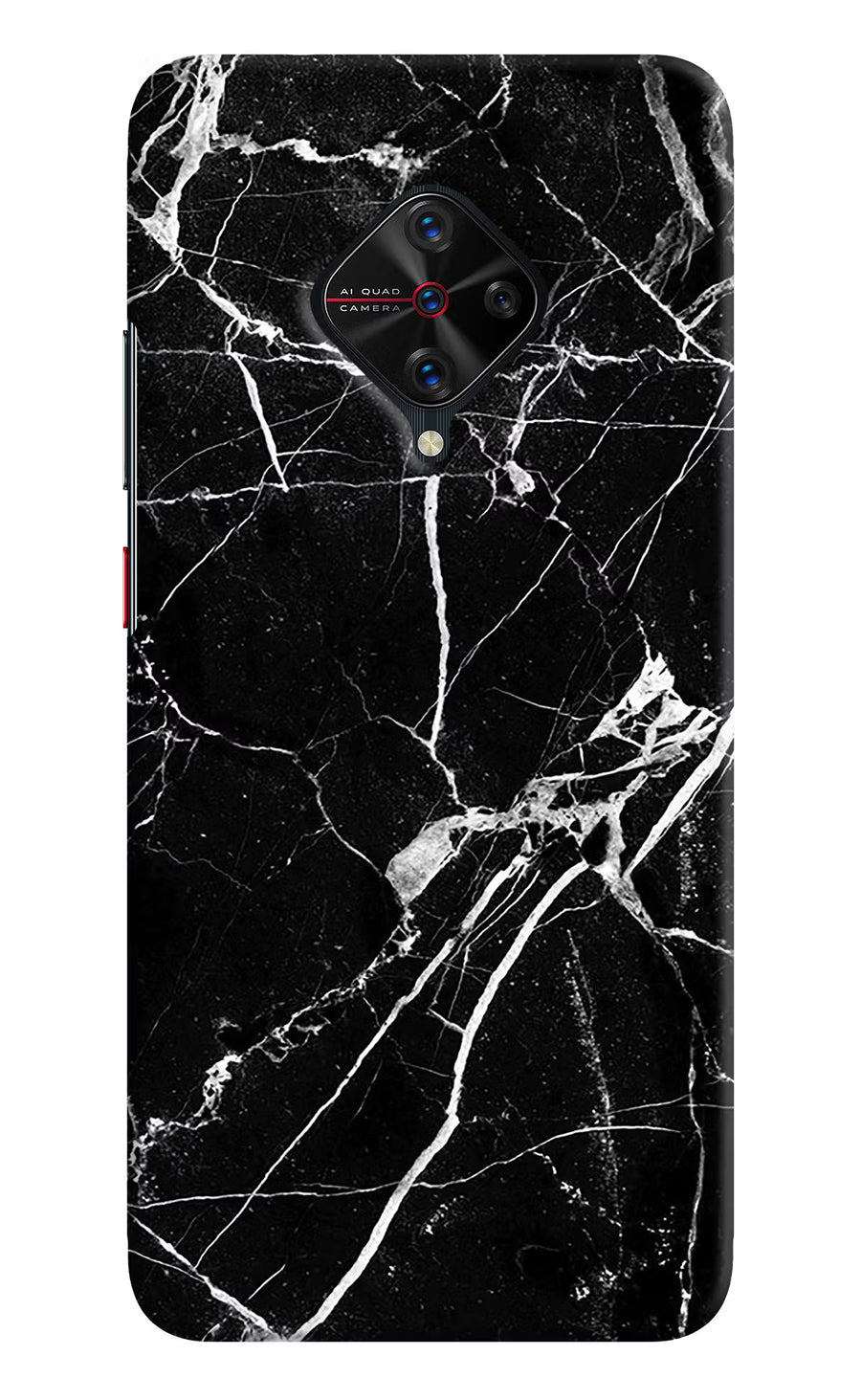 Black Marble Pattern Vivo S1 Pro Back Cover, Hard case