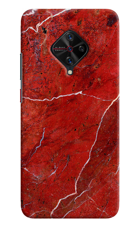 Red Marble Design Vivo S1 Pro Hard Case Back Cover by Casekaro