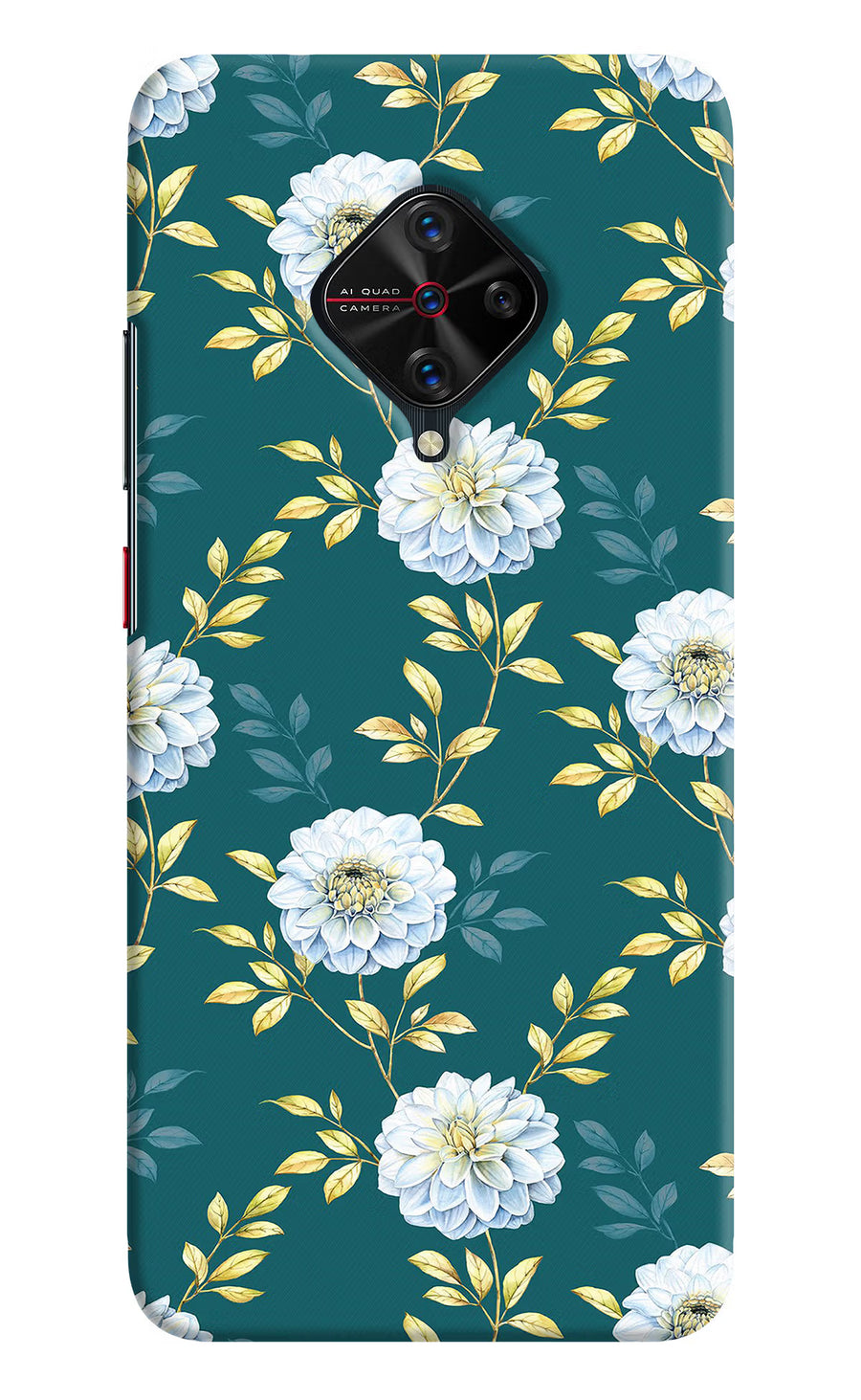 Flowers Vivo S1 Pro Back Cover, Hard case