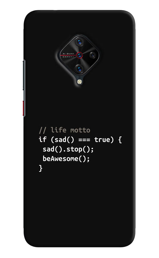 Life Motto Code Vivo S1 Pro Hard Case Back Cover by Casekaro