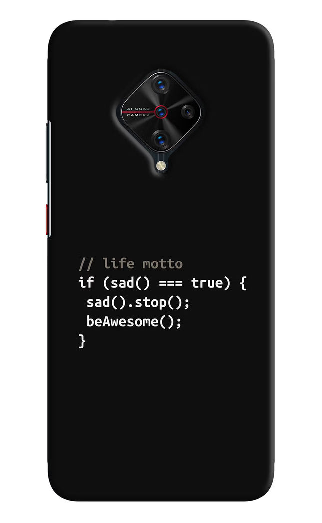 Life Motto Code Vivo S1 Pro Hard Case Back Cover by Casekaro
