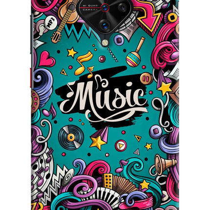 Music Graffiti Vivo S1 Pro Hard Case Back Cover by Casekaro