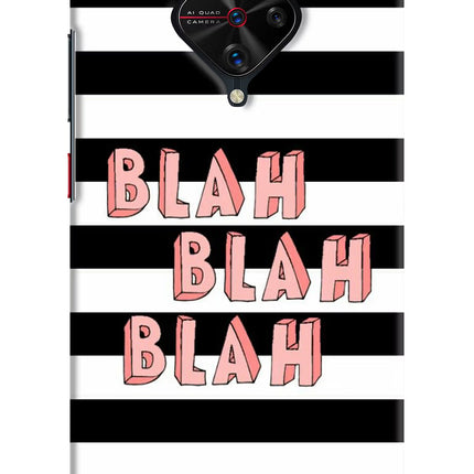 Blah Blah Blah Vivo S1 Pro Hard Case Back Cover by Casekaro