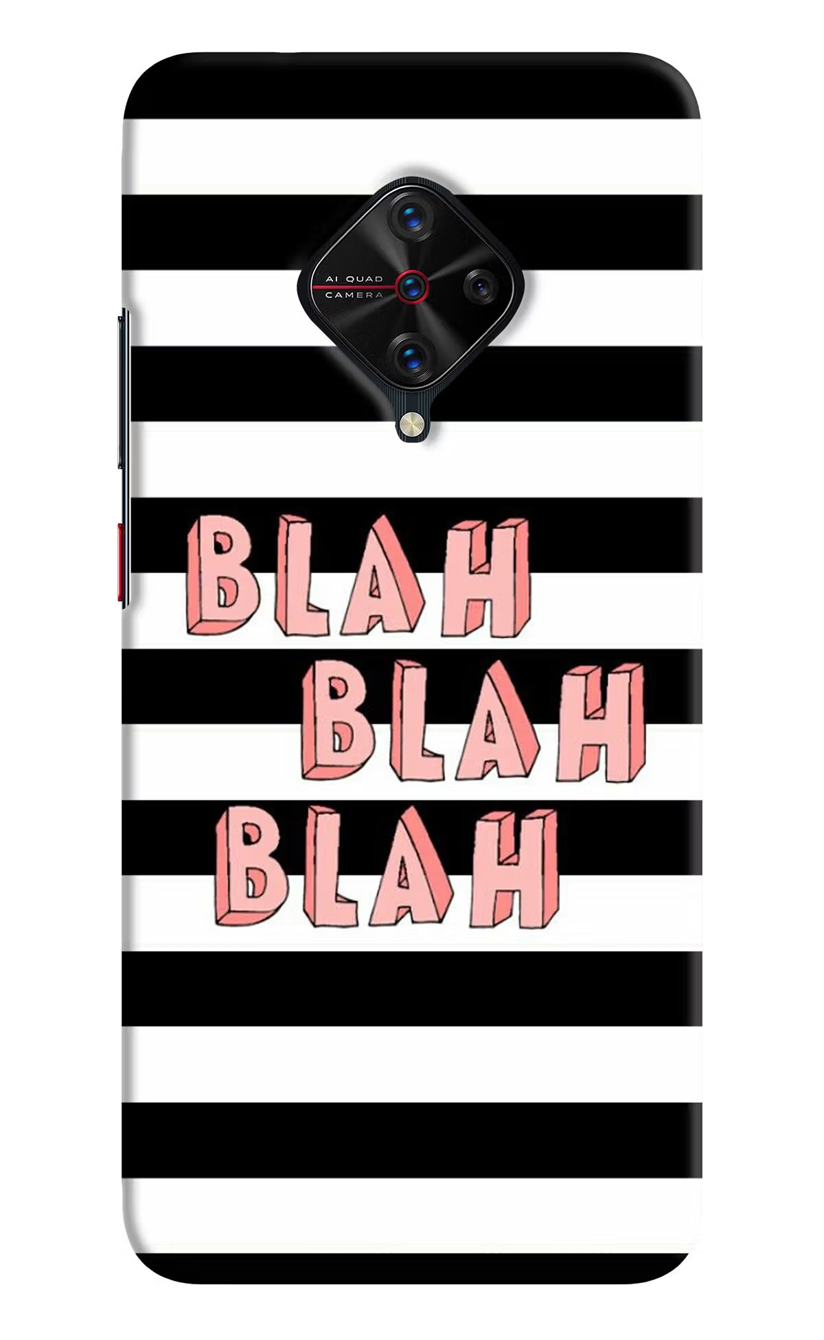 Blah Blah Blah Vivo S1 Pro Hard Case Back Cover by Casekaro