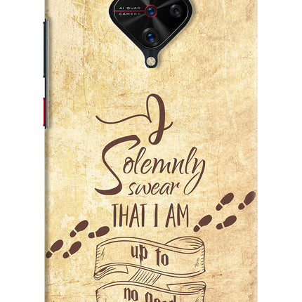 I Solemnly swear that i up to no good Vivo S1 Pro Hard Case Back Cover by Casekaro