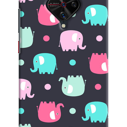 Elephants Vivo S1 Pro Hard Case Back Cover by Casekaro
