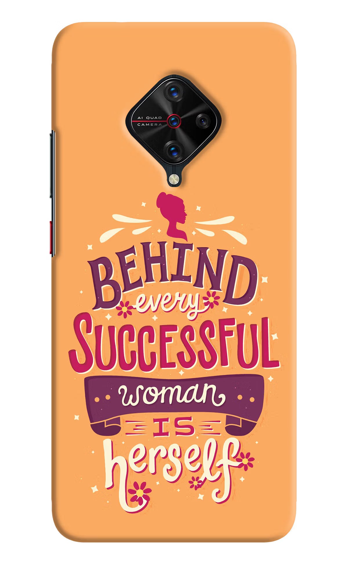Behind Every Successful Woman There Is Herself Vivo S1 Pro Hard Case Back Cover by Casekaro