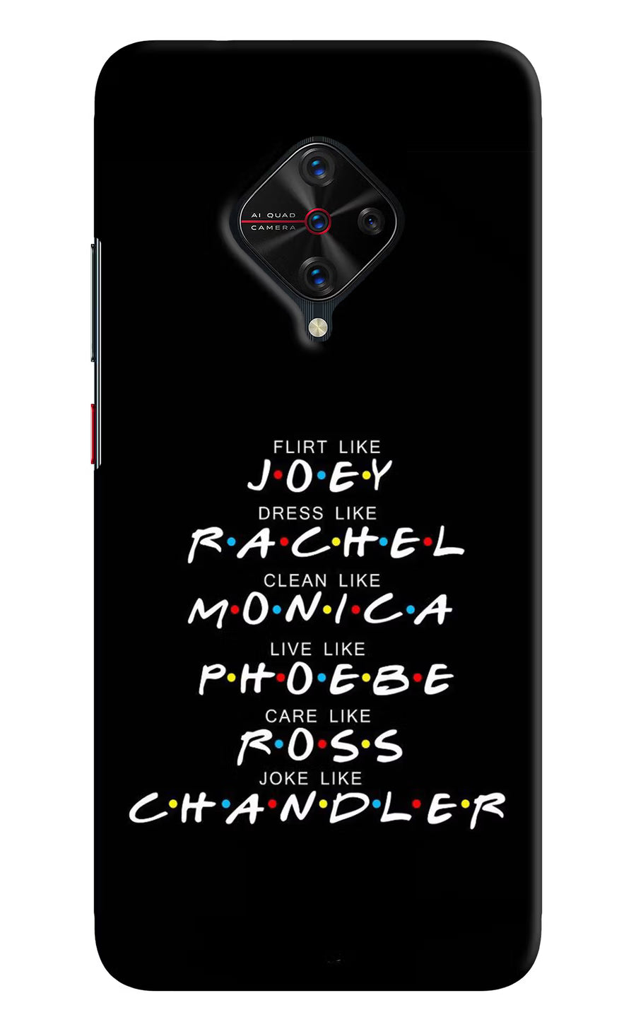 FRIENDS Character Vivo S1 Pro Back Cover, Hard case