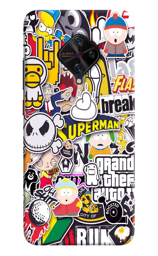 Sticker Bomb Vivo S1 Pro Hard Case Back Cover by Casekaro