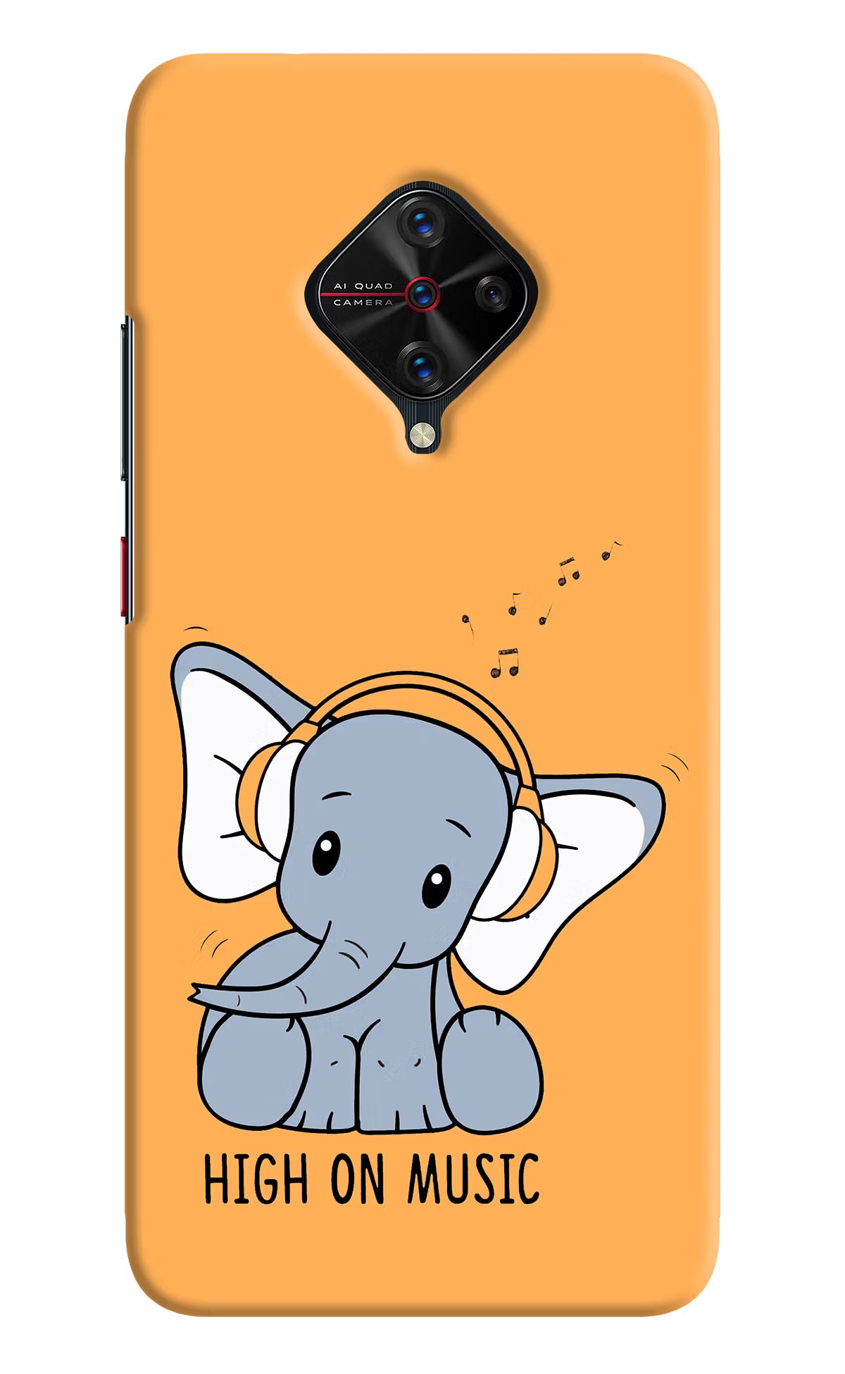 High On Music Vivo S1 Pro Hard Case Back Cover by Casekaro