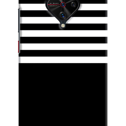 Black and White Print Vivo S1 Pro Hard Case Back Cover by Casekaro