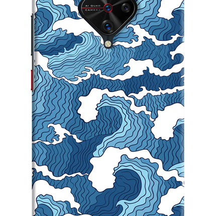 Blue Waves Vivo S1 Pro Hard Case Back Cover by Casekaro