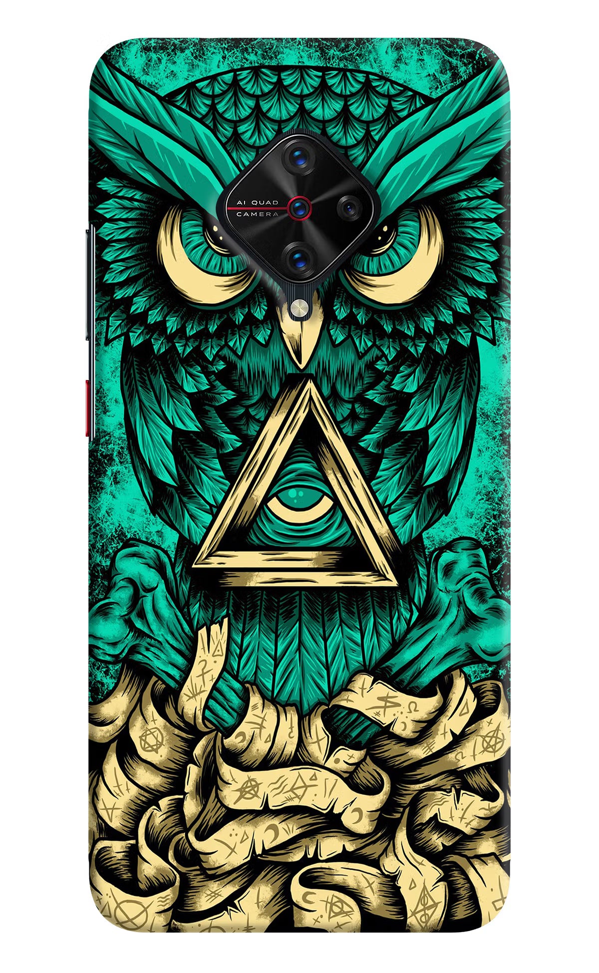 Green Owl Vivo S1 Pro Hard Case Back Cover by Casekaro