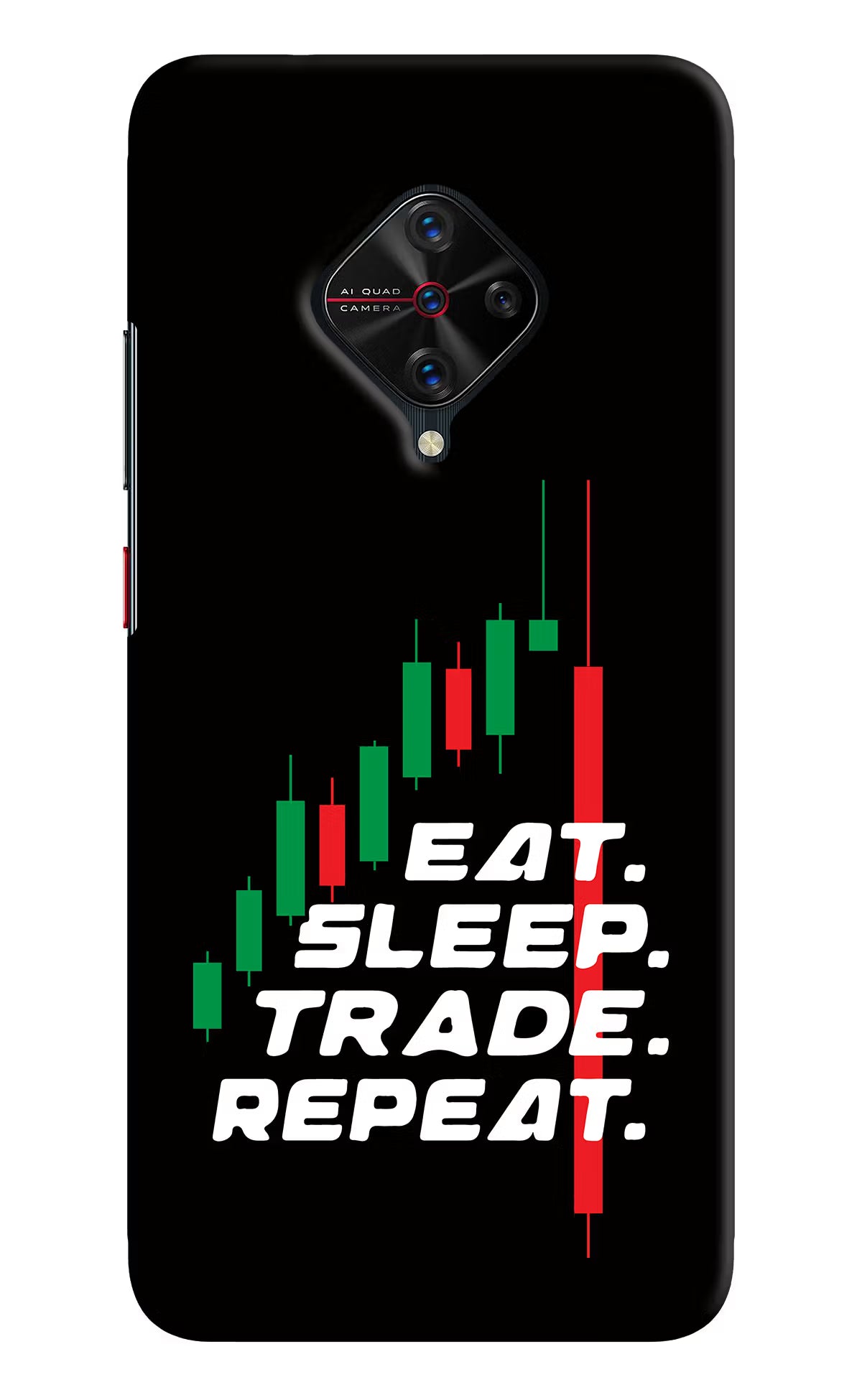 Eat Sleep Trade Repeat Vivo S1 Pro Hard Case Back Cover by Casekaro